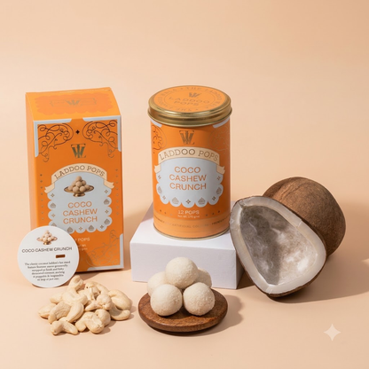 Coco Cashew Crunch Laddoo pop