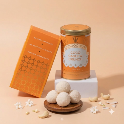 Coco Cashew Crunch Laddoo pop