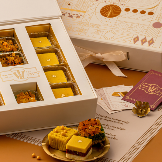 Mayura - Assorted Barfi Box of 11-Luxury Mithai Gift Boxes by The Laddoowala for Every Celebration